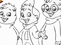 Alvin and The Chipmunks Coloring