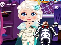 Baby Elsa Halloween Slacking