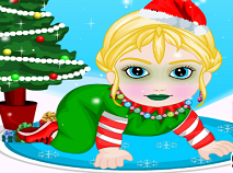 Baby Elsa Christmas Makeover