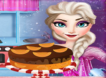 Elsa Cooking Christmas Cake
