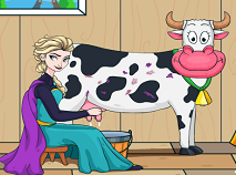 Elsa Milking Cow
