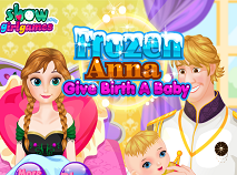 Frozen Anna give birth a baby 