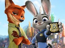 Judy and Nick Searching for Clues 