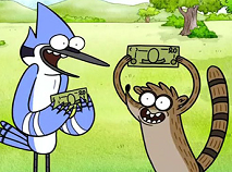 Mordecai and Rigby Earning Money Puzzle
