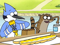 Mordecai and Rigby Eating Puzzle