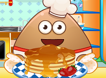 Pou Cooking Pancakes 