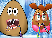 Pou and Pou Girl at Dentist 
