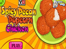 Spicy Pecan Popcorn Chicken Cooking