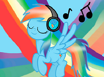 Rainbow Dash Listens to Muzic