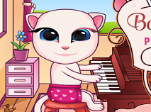 Baby Angela Playing Piano